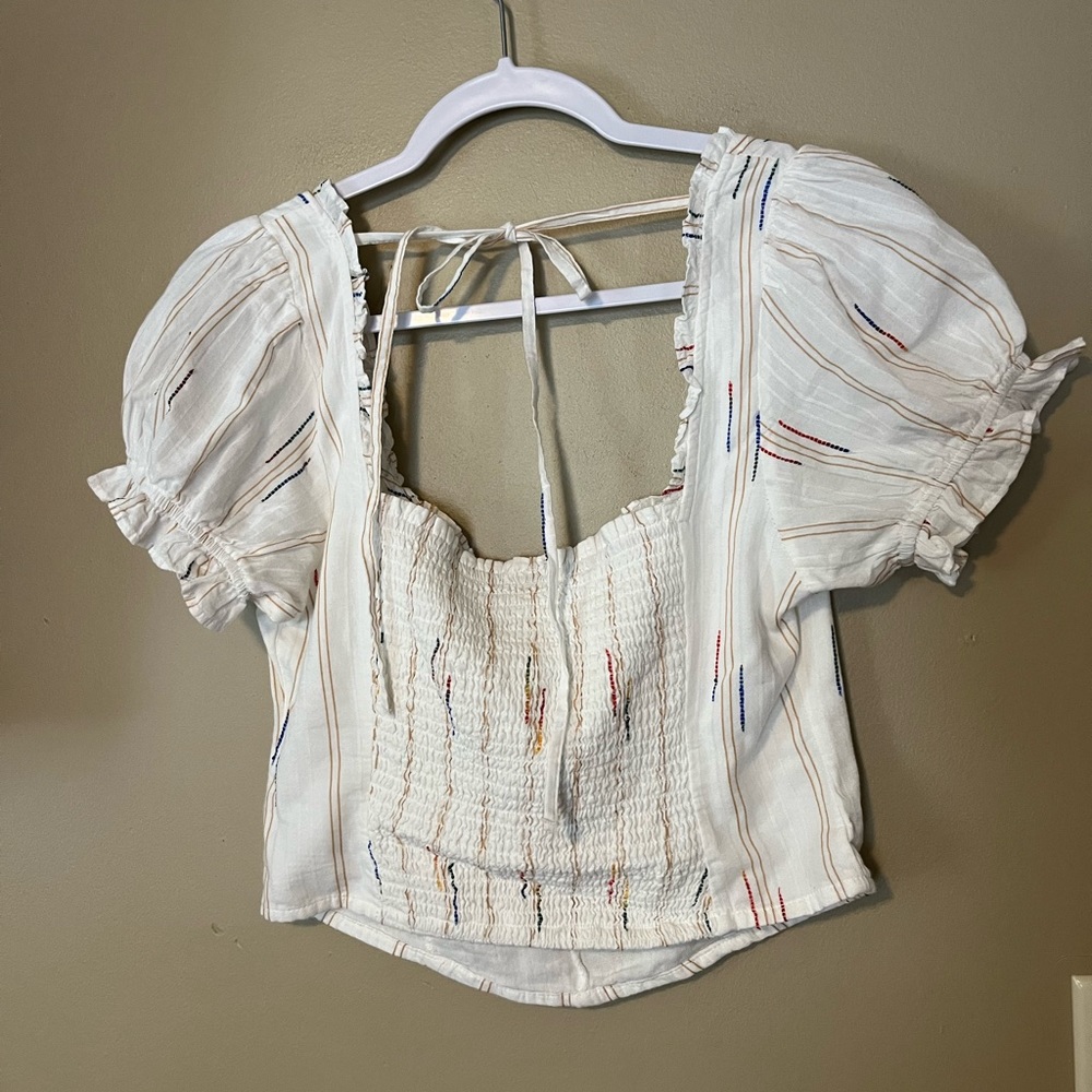 Free People Serotonin Corset women’s Top , white, NEW with Tags!!! Size XS - Picture 9 of 9